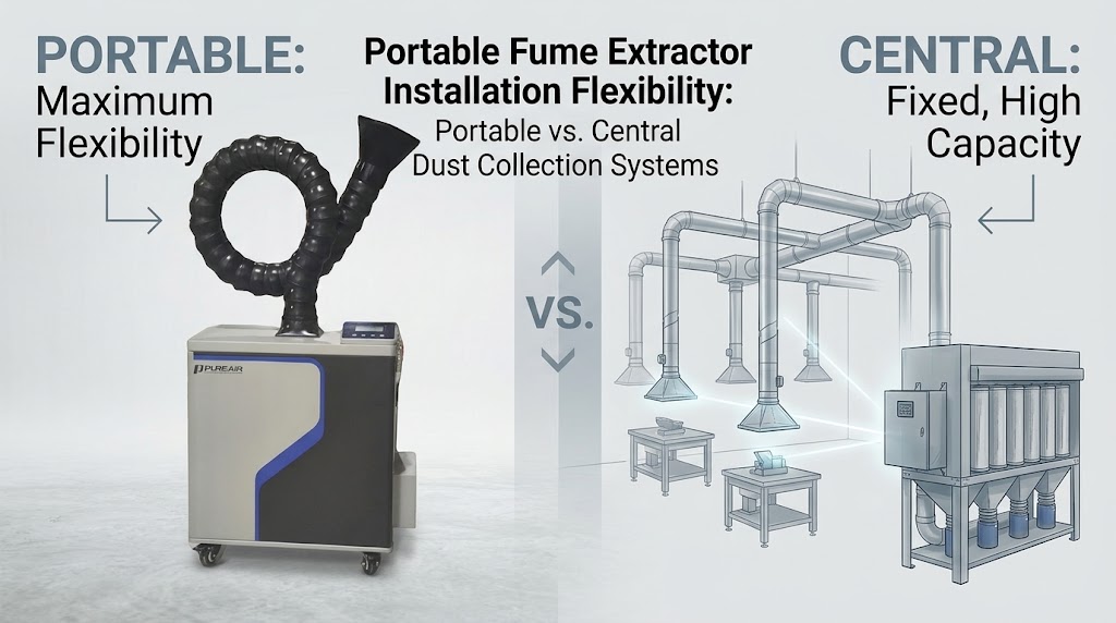 Portable Fume Extractor Installation Flexibility
